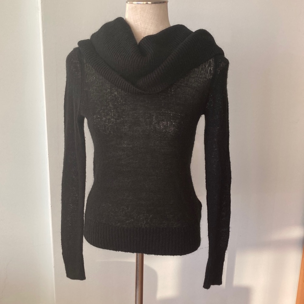 XS Michael Kors black knit cowl neck sweater